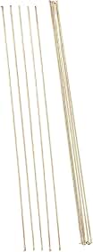 Pacote com 10 hastes de brasagem de latão 0,6 mm x 250 mm fio baixo para cobre ferro aço soldagem a gás material de enchimento cor dourada