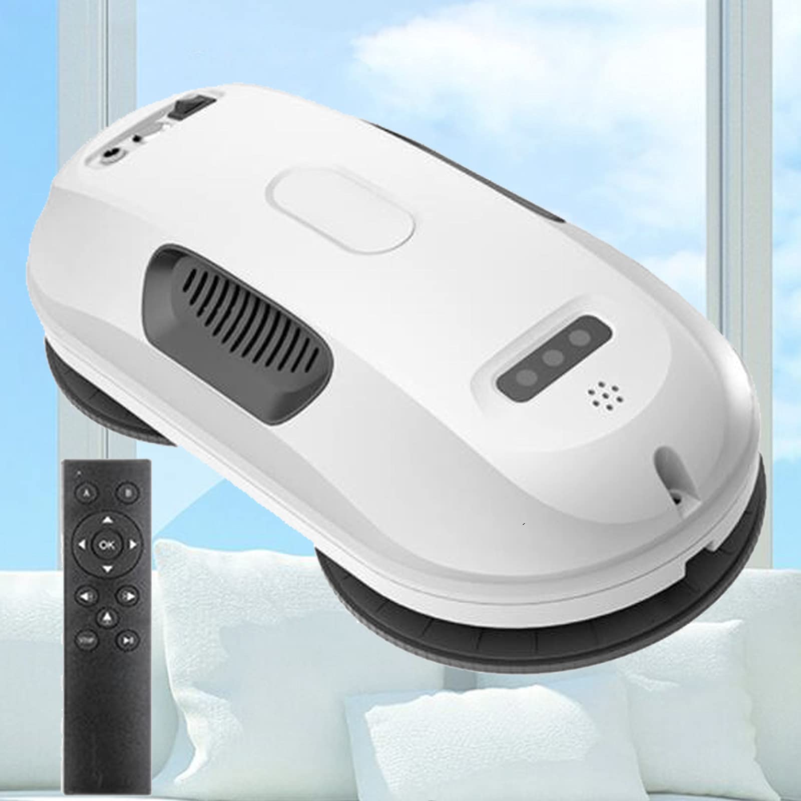 Inteligentny Robot do Mycia Okien z Natryskiem Wody, Robot Do Mycia Okien, Z Pilotem i Linką Bezpieczeństwa, Hotel Apartament Domowy Elektryczny Robot Do Mycia Szkła Z Pi(