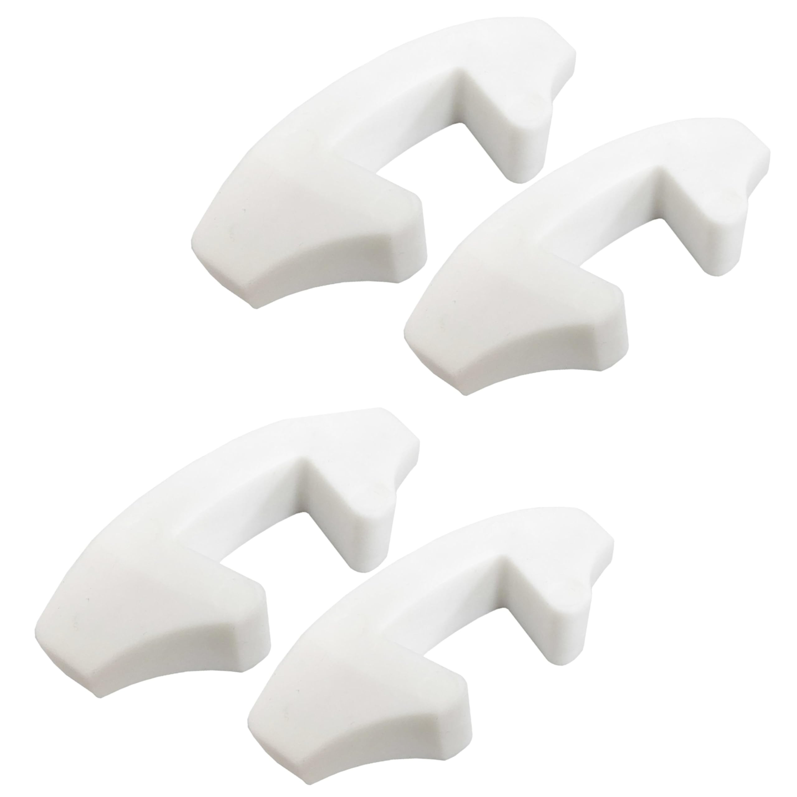 White Child Safety Door Stopper - Anti-Slam Wedge Guard to Prevent Finger Pinch Injuries on Hinges and Doors (Pack of 4)