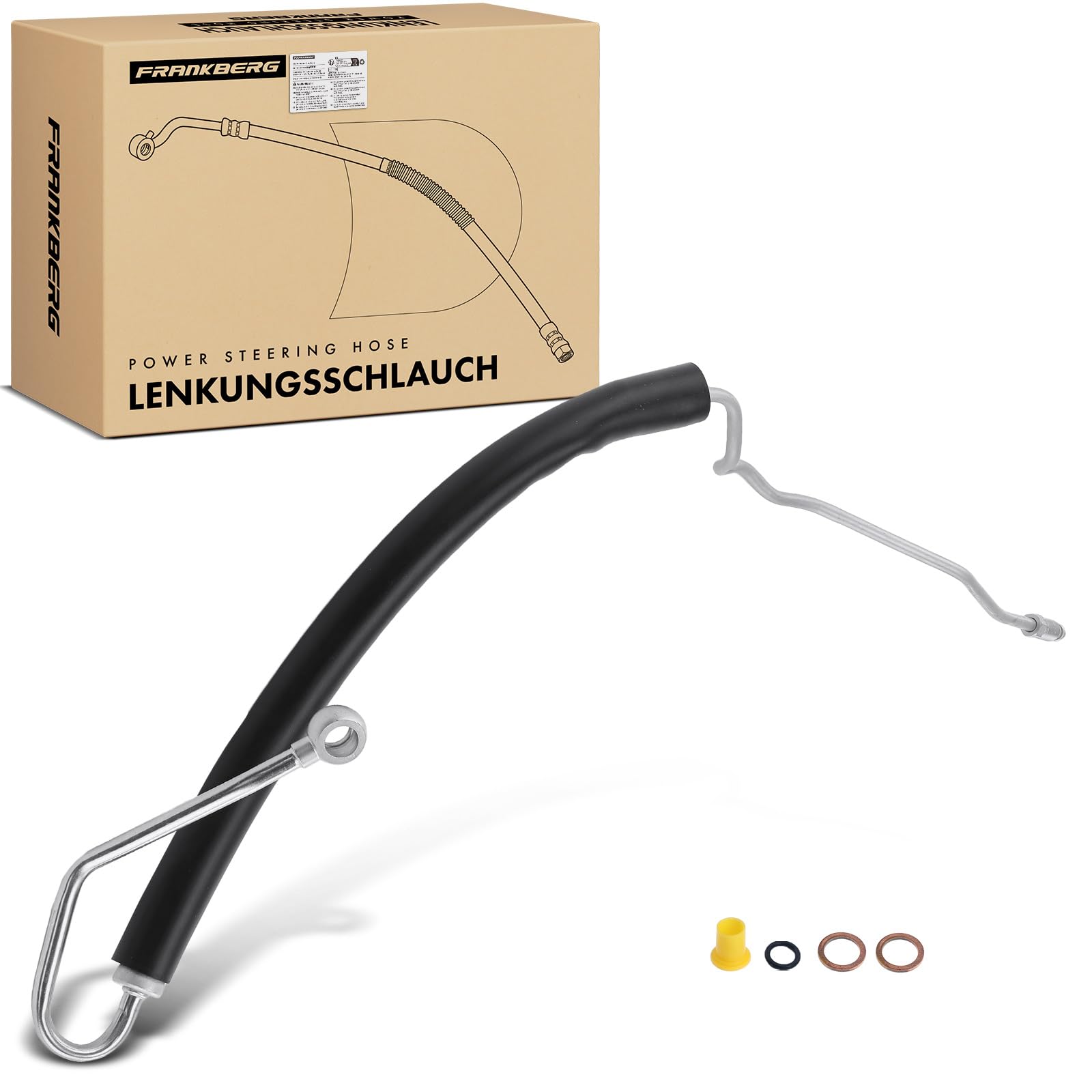 Frankberg Servolenkung Schlauch Kompatibel mit Cordoba 6L2 1.2L-2.0L 2002-2009 Ibiza III 6L1 1.2L-2.0L 2002-2009 Room.ster 5J 1.2L-1.9L 2006-2015 Polo 9N Replace# 6Q1423893G