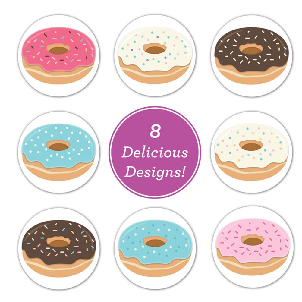 1 Roll/500pcs Donuts Design Sealing Sticker DIY Sticker Baking Packaging Label Wrapping Stickers for Party Home for Hawaiian Party Supplies - Image 2