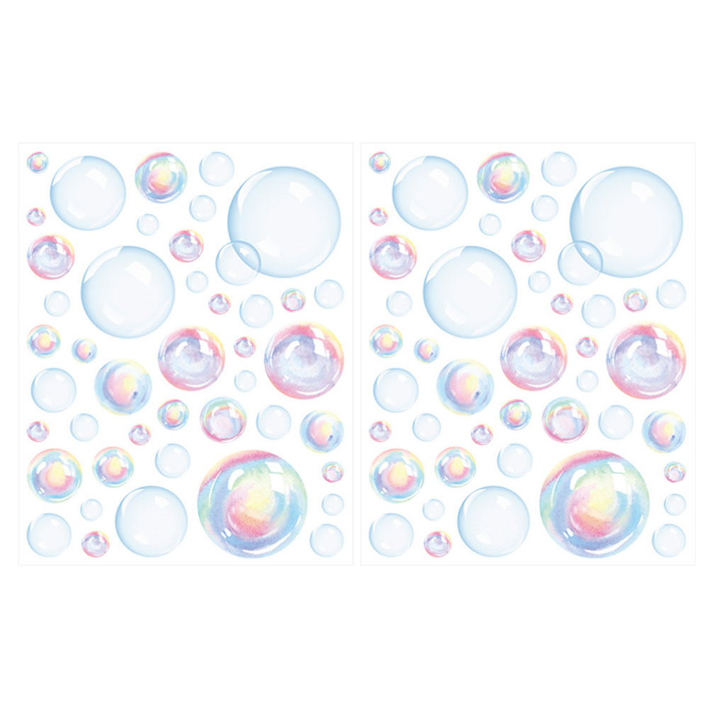 Vinilos decorativos de burbujas para pared baño 2 láminas miniatura 7