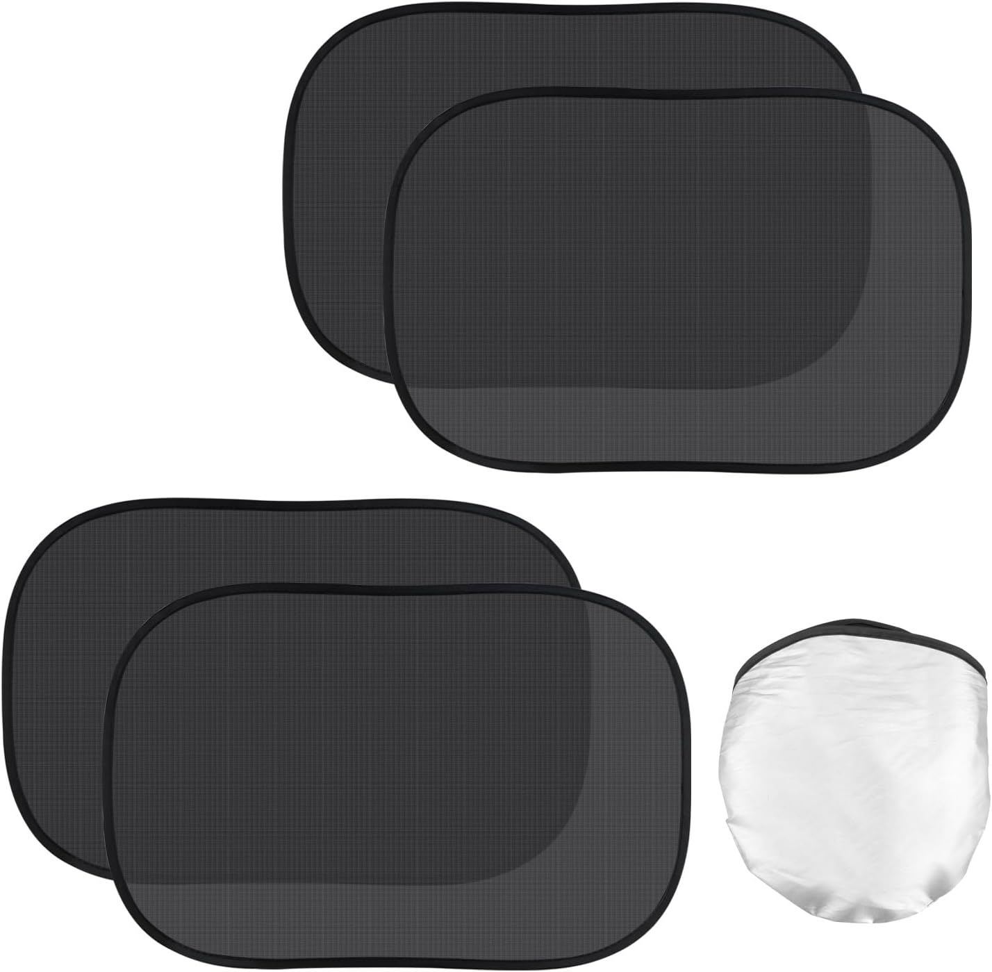 Car Window Shades, 4 Pack Car Window Shades for Side Window - 21"x14" Car Window Shade for Baby with UV Protection - Car Window Shade for Mid-Size Sedan and Mid-Size SUV
