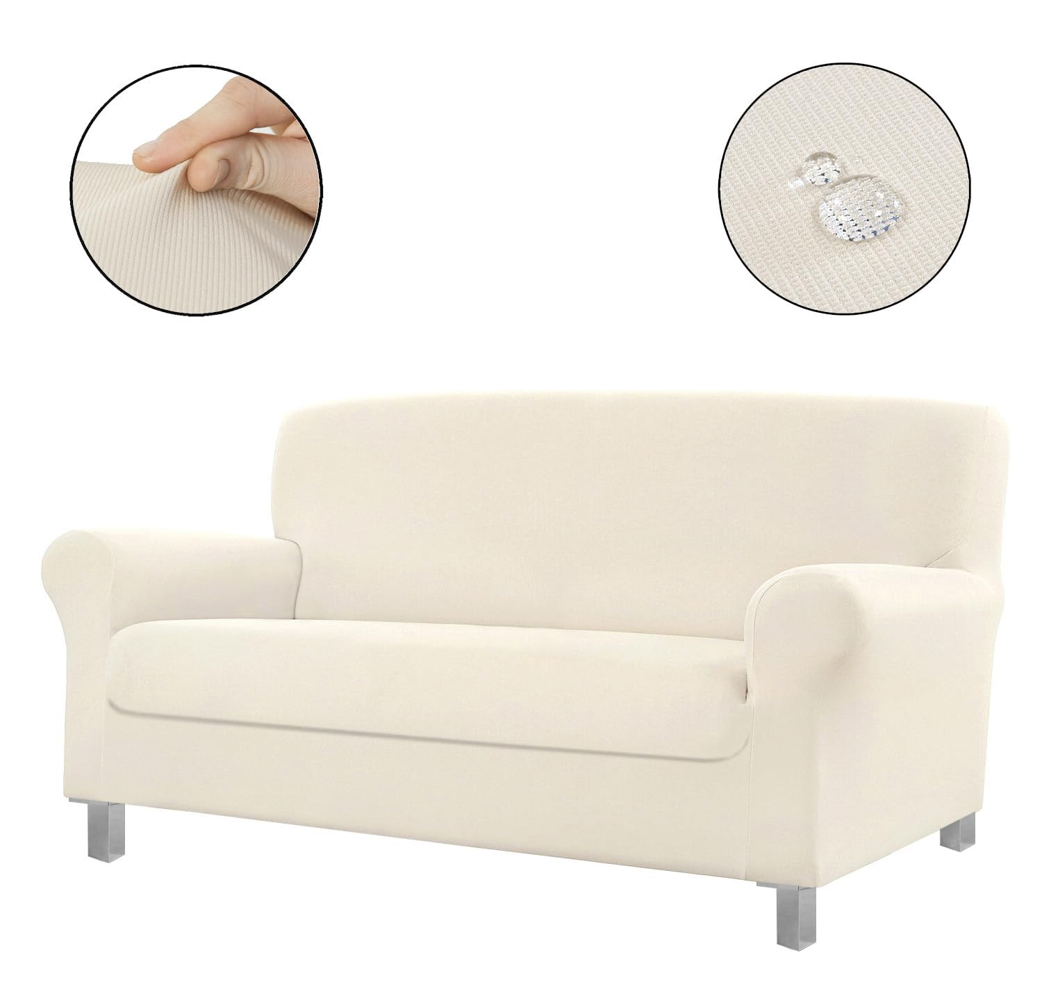 emmevi Copridivano Antimacchia Elasticizzato Copri Poltrona Divano Mod.COPRIDIVANO MODERNO 4 POSTI ARANCIO