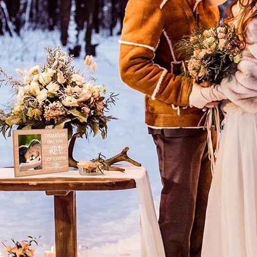 Miniatura 6 de Marco de fotos de madera para boda de 4 x 6 pulgadas, marco de fotos conmemorativo, regalo de dama de honor, regalo de dama de honor, regalo de