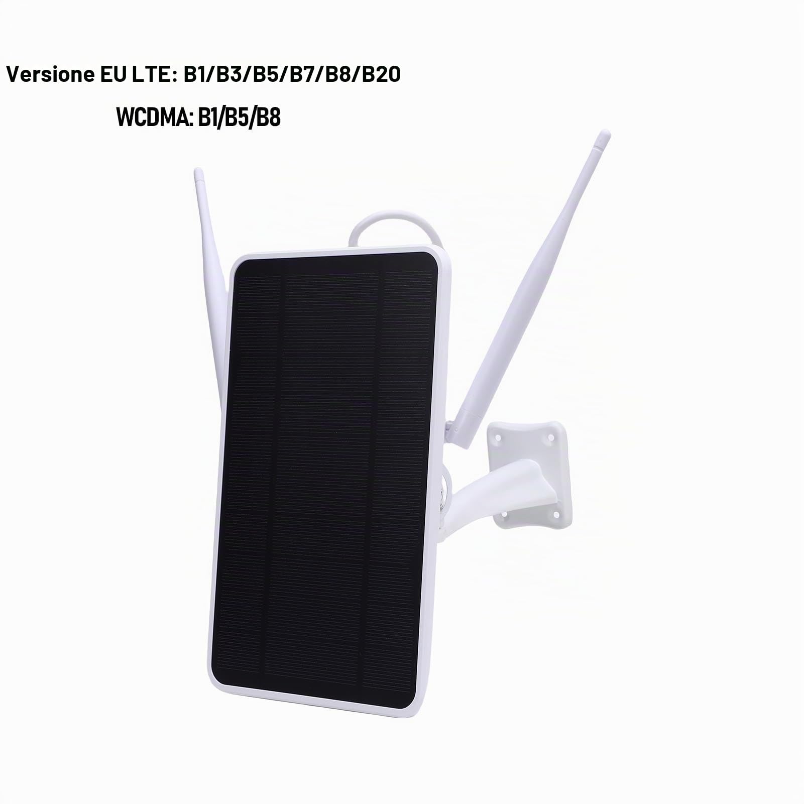 ASHATA Router Modem da 4G LTE da 6W a Energia Solare, Ripetitore di Router WiFi per Esterni con Slot per Schede SIM, a Prova d'acqua IP66 a Lunga Durata (EU)
