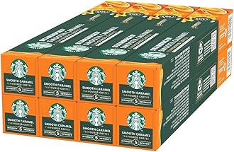 Smooth Caramel Flavoured Coffee by Nespresso, Blonde Roast, Coffee Capsules 8 x 10 (80 Capsules)