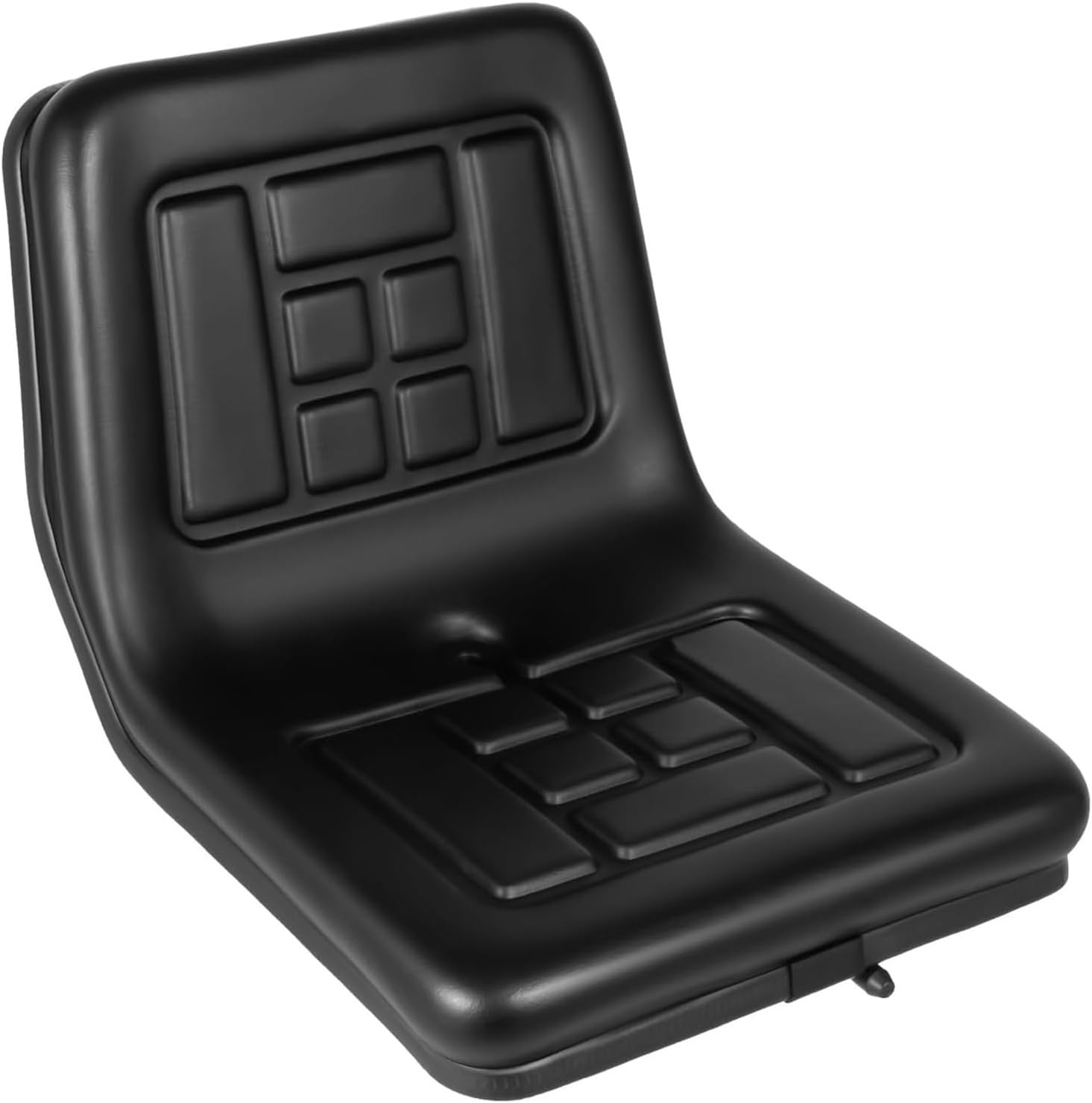 Universal Tractor Seat Mower Seat with Drainage Hole, 220lbs Capacity, for Farm Equipment, Forklifts, Bulldozers, Riding Mowers (Black)