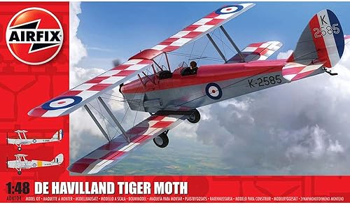 Airfix De Havilland DH82a Tiger Moth 148 Kit de modelo de plástico de aviación militar A04104