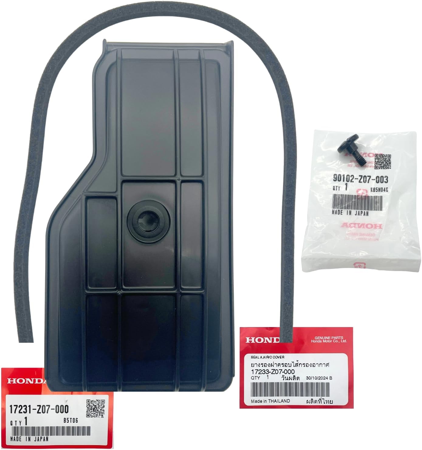 Genuine Air Filter Cover 17231-Z07-000 with Genuine Seal 17233-Z07-000 and Genuine Bolt 90102-Z07-003 for Honda EB2000I EB2000IT1 EB2200IT EU2000I EU2000IK1 EU2000IT1 EU2200IT Generator