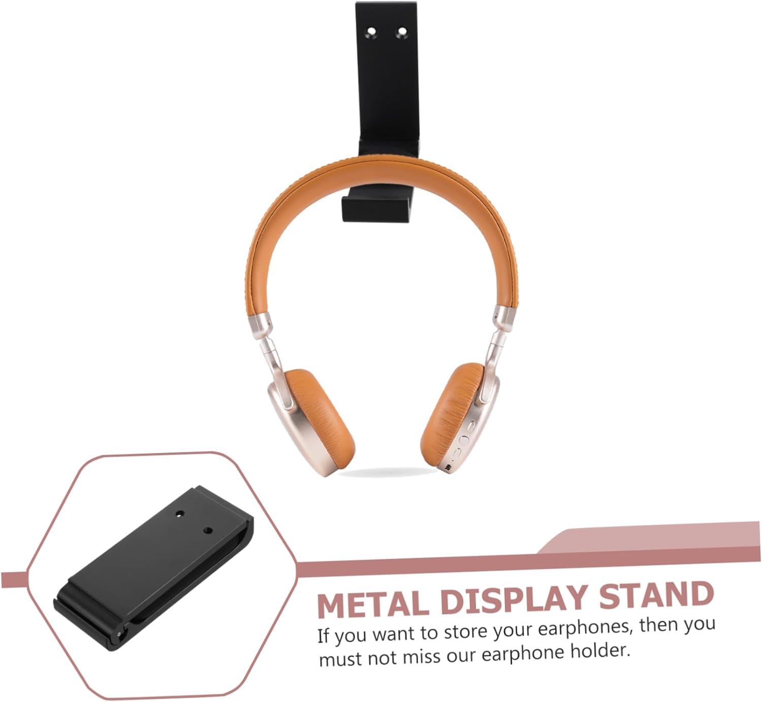 VILLCASE 4sets Headphone Hanger Rack Wall-Mounted Earphone Holder Aluminum Alloy Gaming Headset Stand