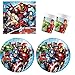 Procos 10210598 – Kit de fête S Disney Mighty Avengers 52 pièces, Assiettes, 16 gobelets, 20 Serviettes, Vaisselle jetable, décoration de Table, Marvel, Multicolore