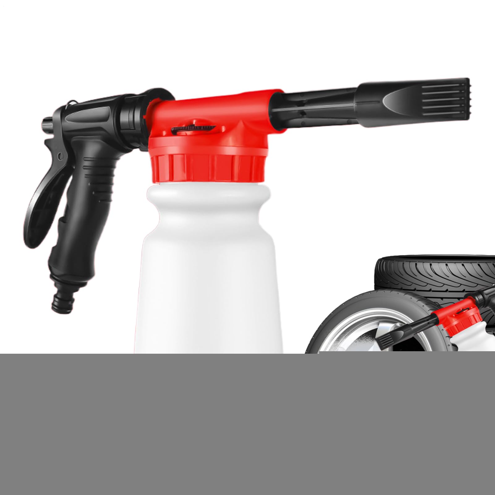 Lavage de la main de voiture avec pistolet à mousse pour tuyau