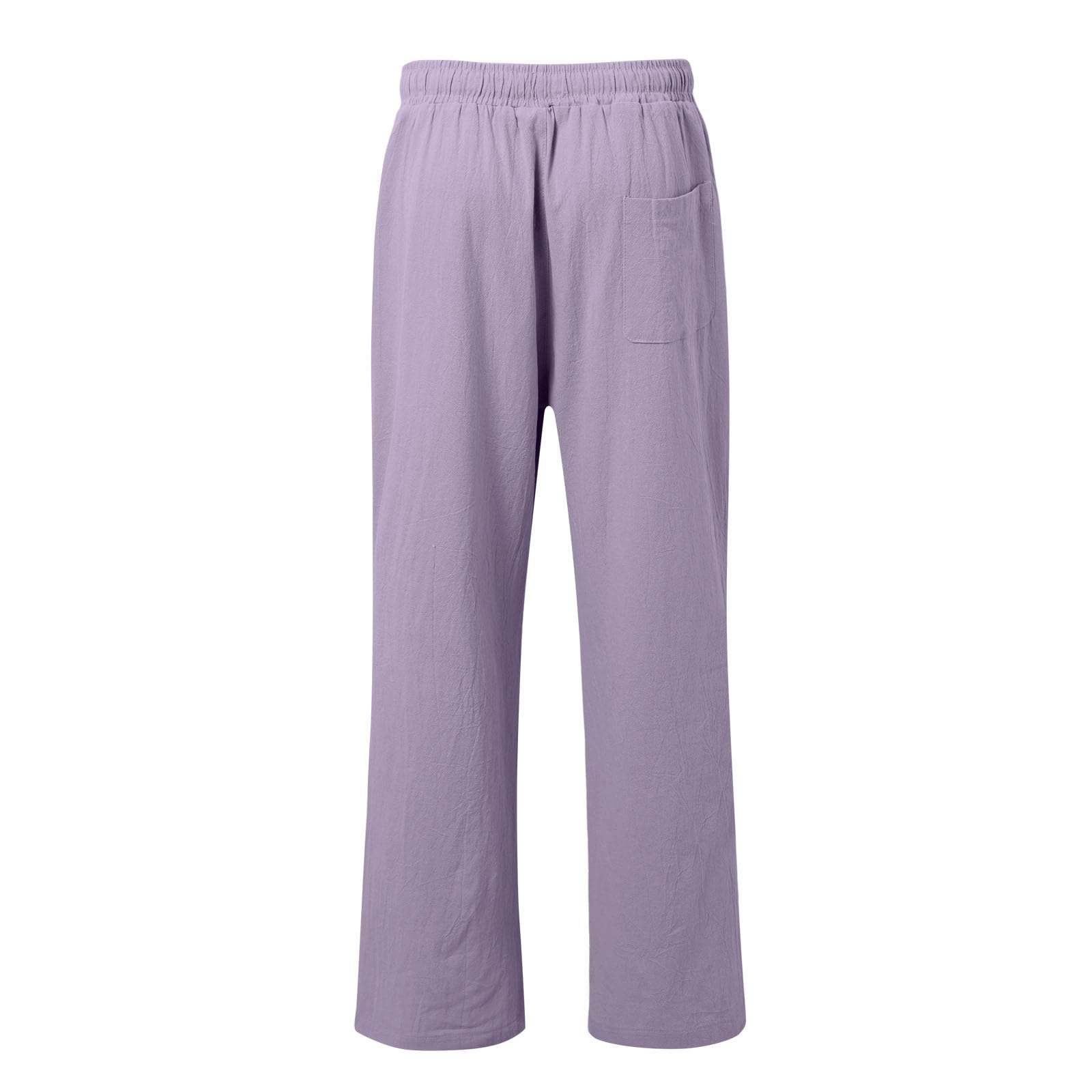 Pantaloni Lino Cotone Uomo Estivi Leggeri Pantaloni Larghi Eleganti Taglio Dritto Pantalone Casual Y2K Traspiranti per Spiaggia, Sportivi, Casa, Lavoro,