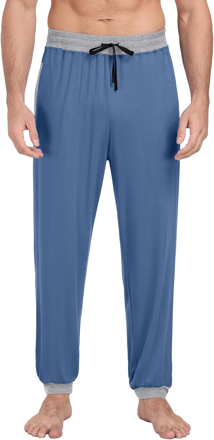 PrinStory Mens Modal Pajama Pants Cozy Lightweight Pjs Bottoms Knit Sleep Pajama Lounge Pant - Image 2
