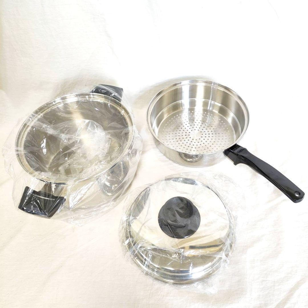 新品 IH対応 4コート ロイヤルクイーン 4QT 蒸し器付き@ Quuen 新品 IH