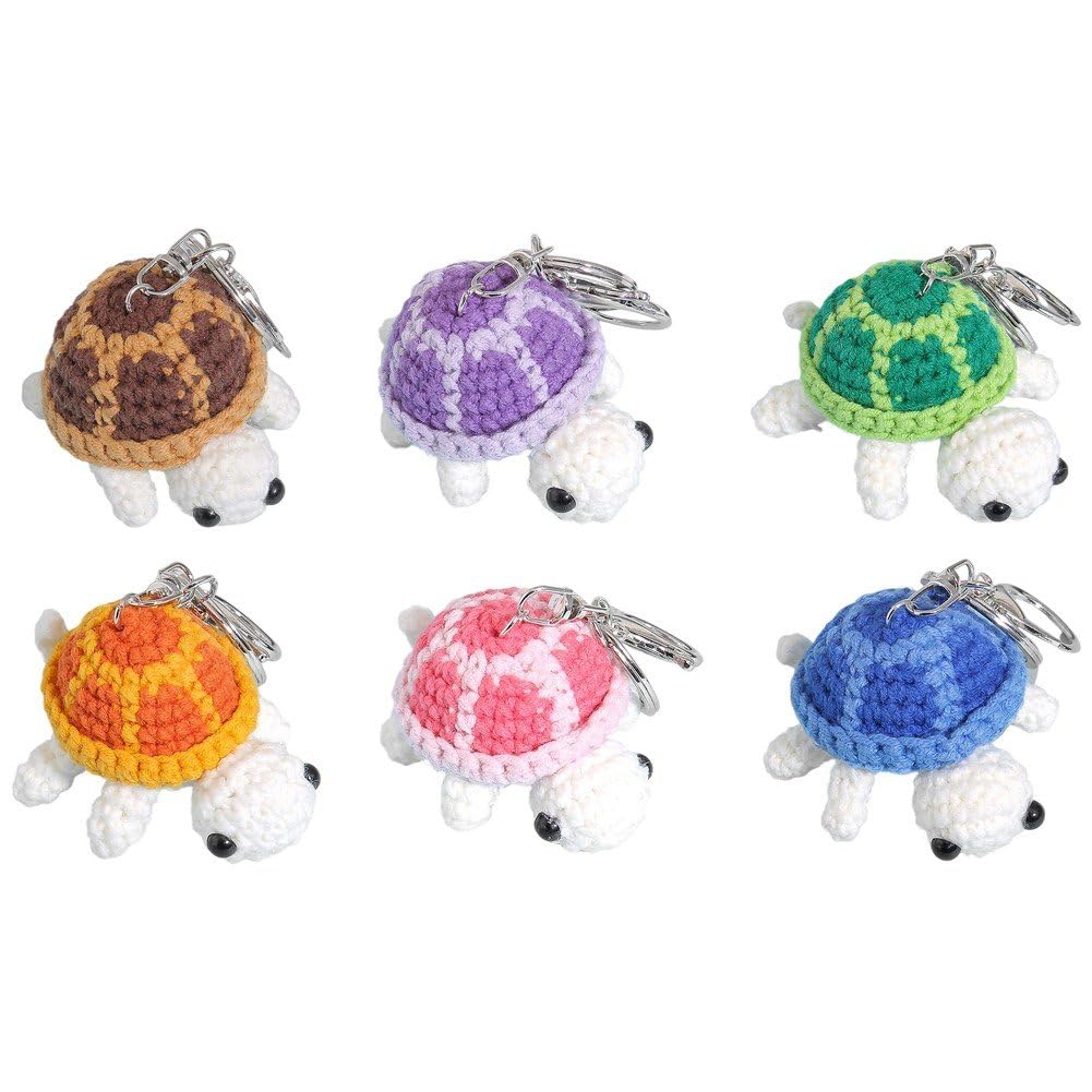 Porte-clés tortue amusant au crochet pour décorer votre sac à main tendance