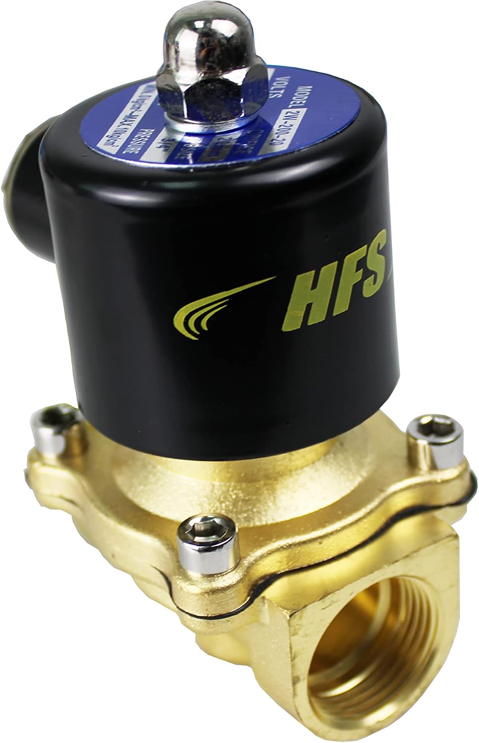 HFS(R) Electric Solenoid Valve Copper Normally Closed for Water Air Gas (110V AC 1/2IN NPT)