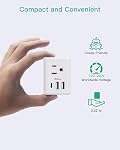European Travel Plug Adapter, International Power Plug Adapter with 3USB Charging Ports(1 USB C), Travel Essentials to Most of Europe EU Italy France Spain Germany Greece (Type C)
