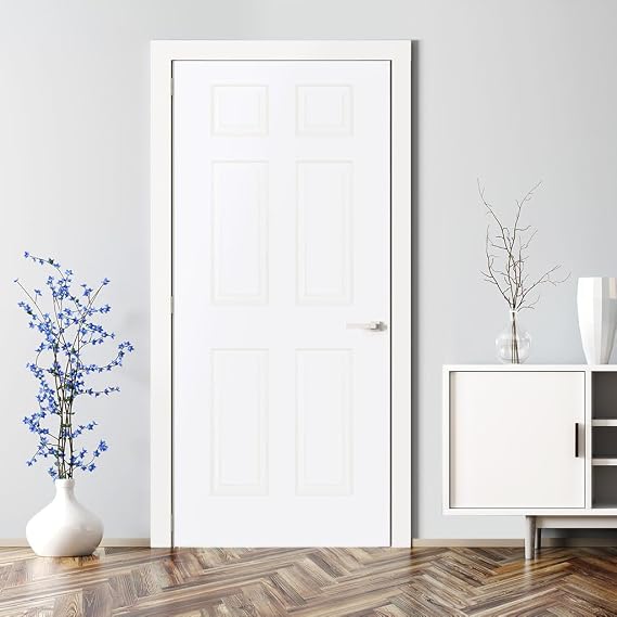 Kimberly Bay Slab 6-Panel Colonial White with Bore Hole 80x18