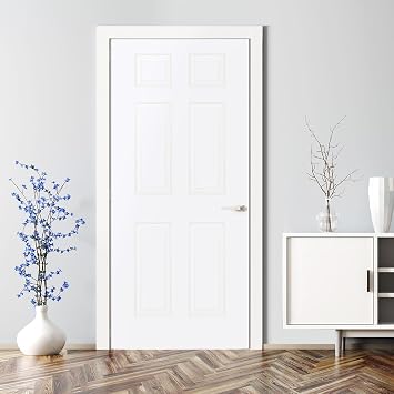 Kimberly Bay Slab 6-Panel Colonial White with Bore Hole 80x18