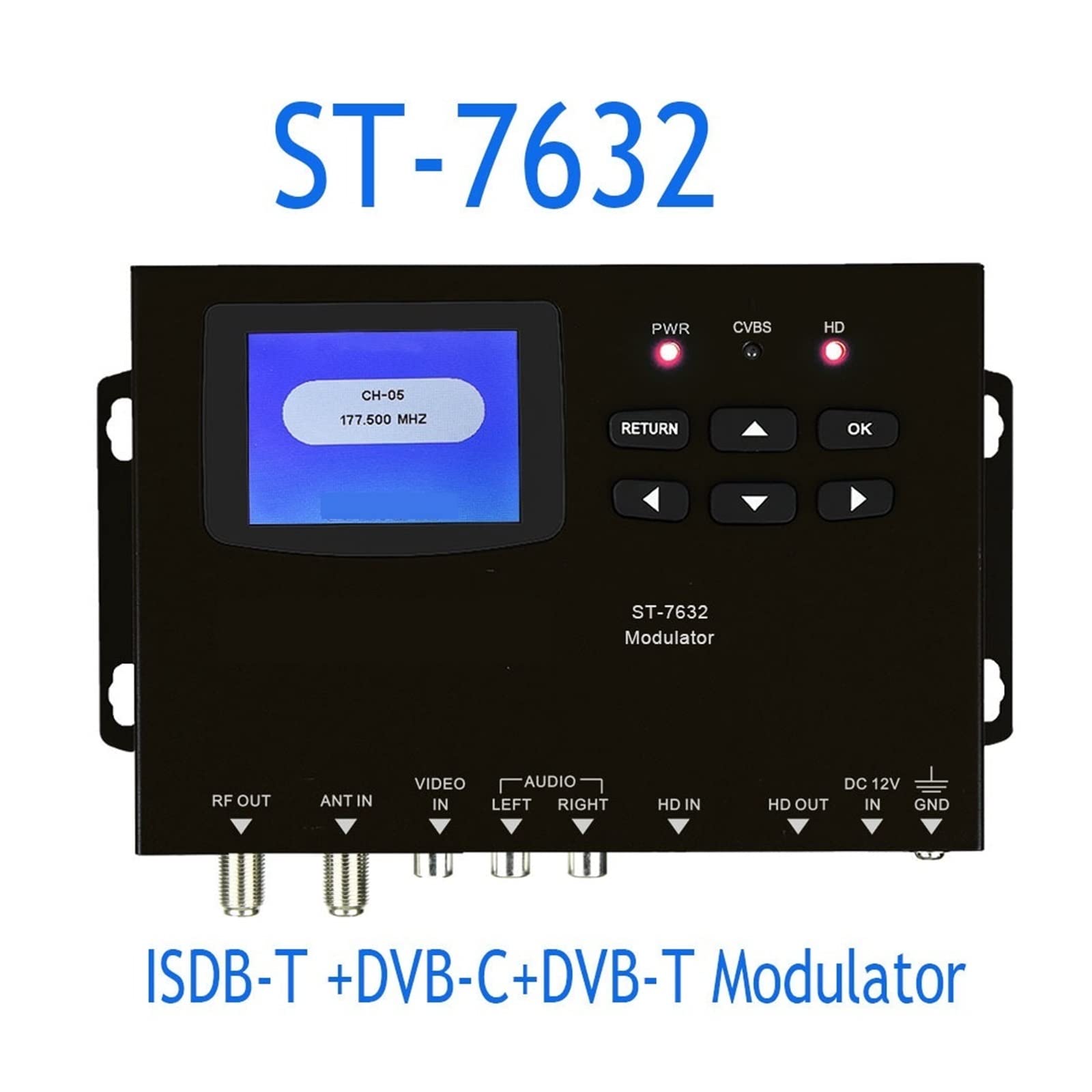 Medidor de Intensidad de señal de TV, Buscador de Estrellas del modulador ST-7632DVB-C DVB-T ISDB-T,Buscador de satélites