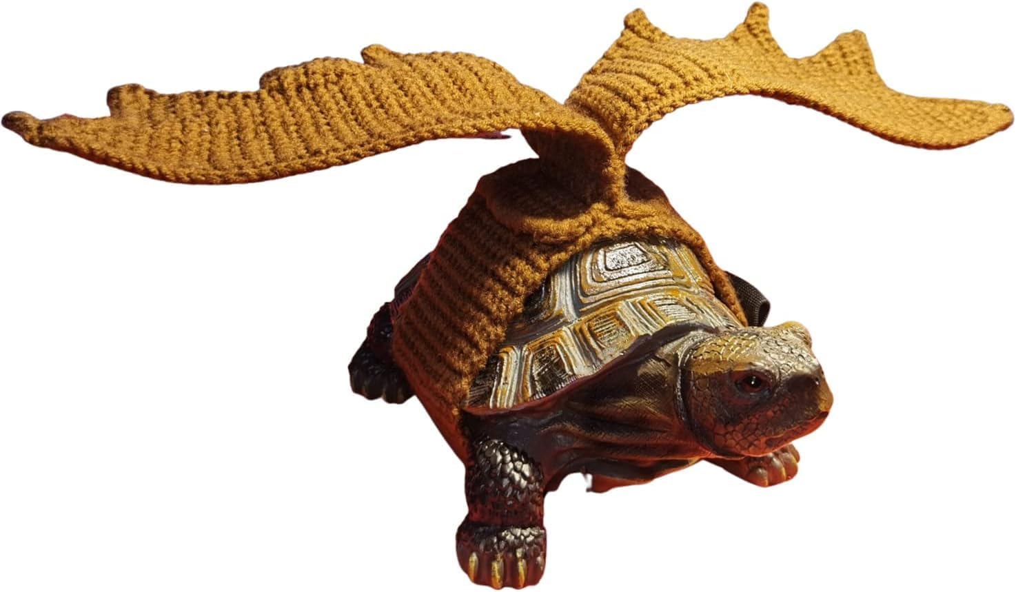 Handmade Sweater for Turtle Winter Warm Knitted Turtle Sweater with Adjustable Strap Tortoise Apparel for Cosplay Costume Photo (14 Inch,Pterosaur)