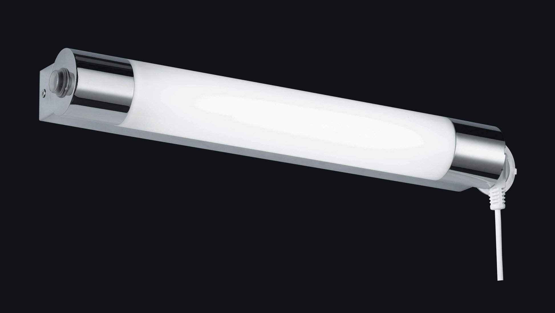 Trio Leuchten LED-Bad-Wandleuchte in Chrom, inklusive 1 x 6W LED mit Schalter und Steckdose, Breite 44 cm 281570606
