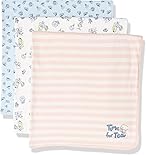 Amazon Essentials Disney | Marvel | Star Wars | Princess Swaddle Blankets Costume Toddlers, Pack of 3, Alice Tea Party, One Size
