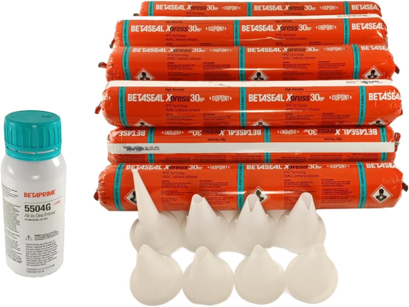 Betaseal Xpress 30 BP Advanced-Cure Auto Glass Urethane, Adhesive 9 Sausages with 4.2oz 5504G Primer