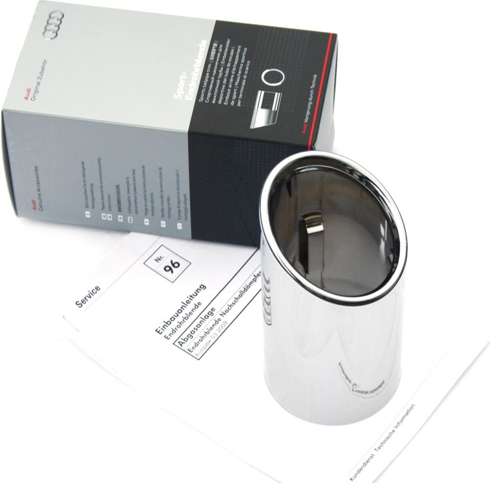 Audi Original A4 A5 (B9) di Scarico Sport endrohr Mascherina Tuning Coda del Tubo di Scarico Cromato Pannello 8 W0071771