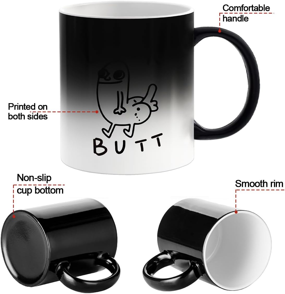 YXOTJHS Funny Coffee Mug, Gag Gift Heat Changing Mugs, White Elephant Gifts For Adults, Unusual Funny Gift For Men Women, Gag Gifts For Christmas, Raunchy Dark Humor - Image 3