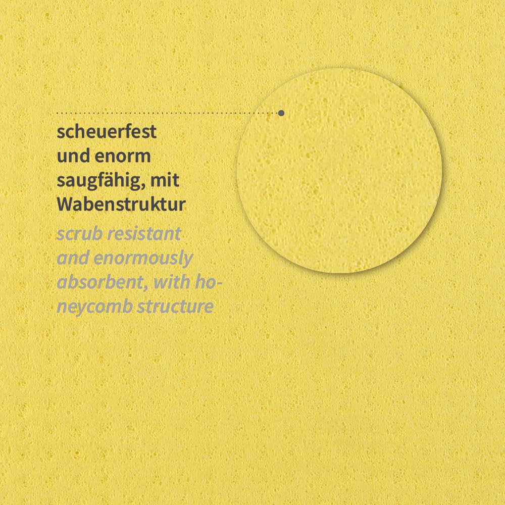 160 Stück Schwammtücher, FRANZ MENSCH, gelb, 18x20cm, Baumwolle/Zellulose