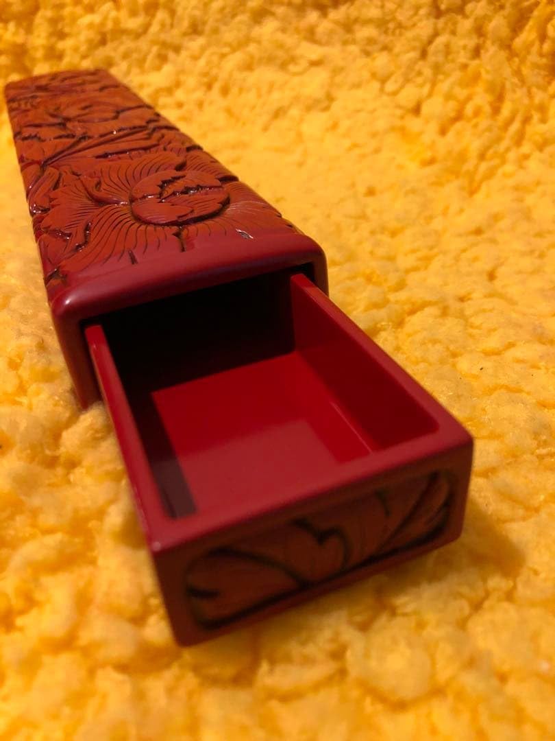 Amazon.co.jp: 伝統工芸品 村上木彫堆朱 お箸箱 箱入り : ホーム＆キッチン