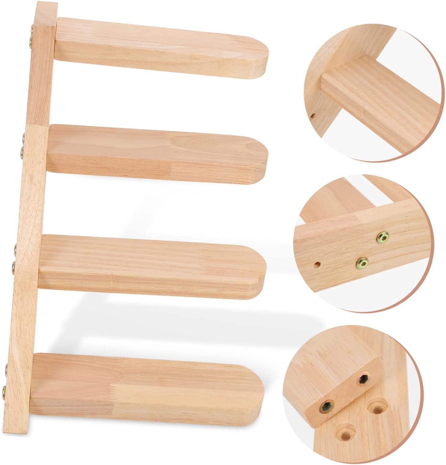 Indoor Cat Wall Shelf Solid Wood Cat Climbing Platform with Steps for Kittens for Play and Rest