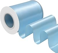 Vista 294 de Cinta de satén rosa polvoriento de doble cara, 3/8 pulgadas x 50 yardas, cintas de poliéster rosa polvoriento para envolver regalos, cinta de tela