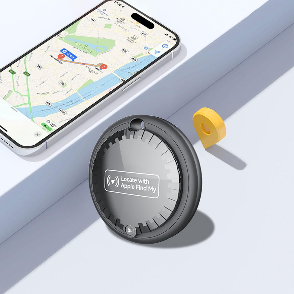 Air GPS Tracker Auto Schlüsselfinder, Smart Tag Kompatibel mit Apple Wo ist? APP (Nur iOS), Bluetooth Mini GPS Tracker für Kinder, Moto, Auto, Koffer, Hund (2)