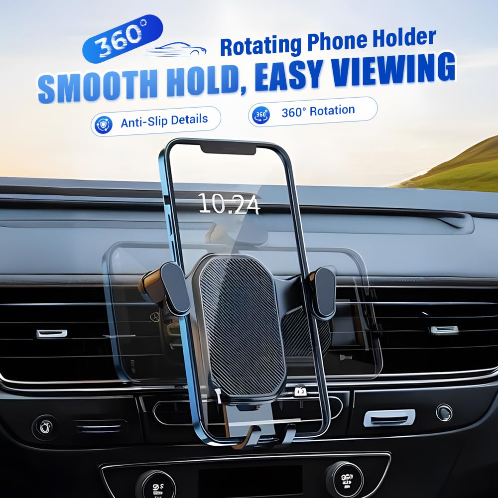 PVZXR Air Vent Car Phone Mount Holder 2026 New Wider Clamp Metal Hook Car Phone Holder Vent Thick — view 3