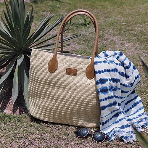 Bolso Tote de Verano para Mujer en Rattan miniatura 2