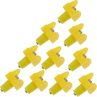 TOYZFRIENDY Bebedero De Agua para Pollos Alimentador De Agua para Pollos De PVC Color Amarillo Acero 10 Uds