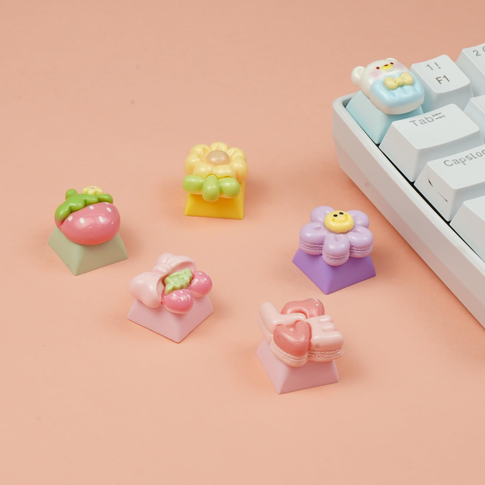 Amazon.com: Wonhibo 6 PCS Cute Keycaps for Cherry MX Keyboards