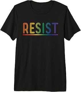 Resist Rainbow LGBTQ Gay Pride Political Protest T-shirt