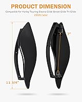 Vista 2 de PBYMT Side Wings Air Deflectors, Fairing Side Wing Windshield, Black Adjustable Wind Deflectors Compatible for 2014-2024 Harley Electra Glide Street