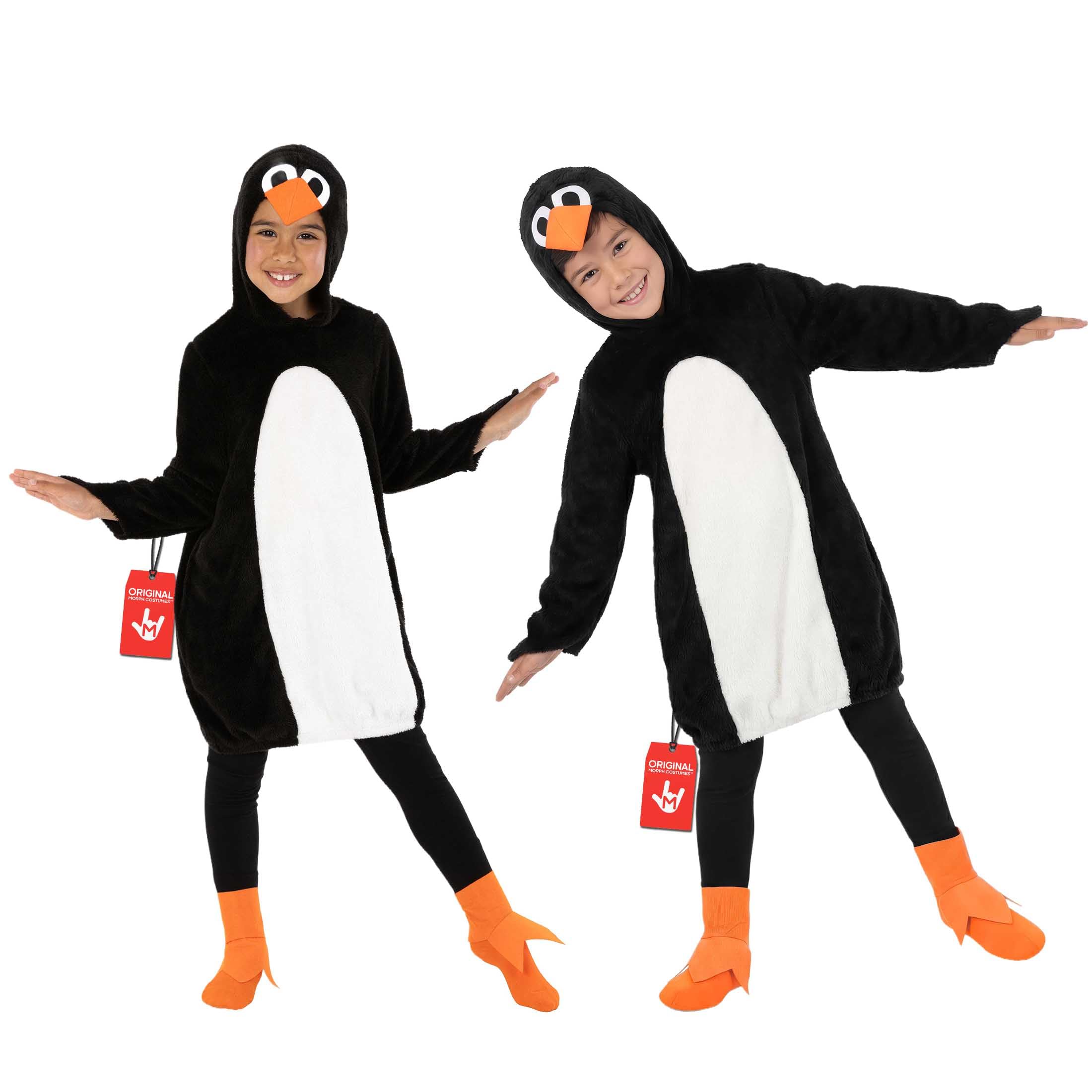 Fun Shack Disfraz Pinguino Niño, Disfraz de Animal Halloween Niño, S | Mono con Capucha & Cubrezapatos de Pingüino, Diseño Todo en Uno, Perfecto para Halloween, Ideal para Juegos de Rol