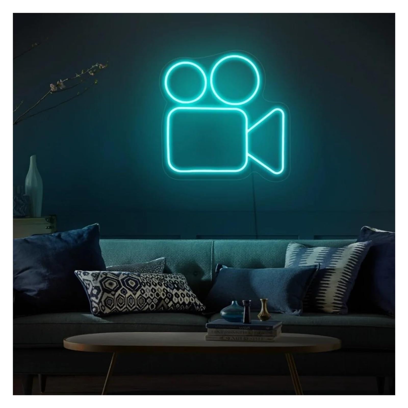Shouxi A Sign Lamp Video Camer Neon Signs Usb Powered Neon Lights Suitable For Children's Room Bistro Birthday Party Decor 38.5Cm(A)