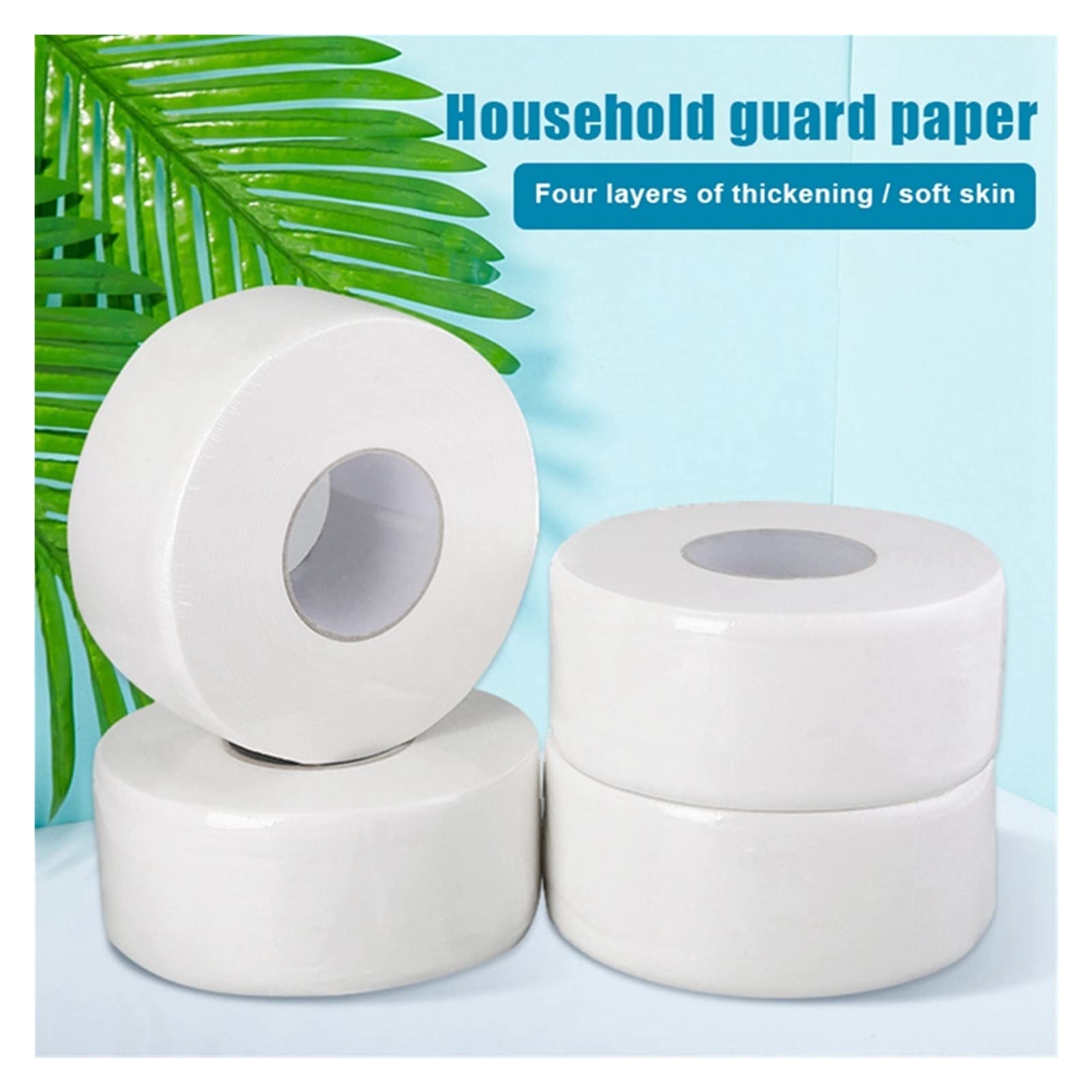 ZZSRJ Toallas de Papel de baño de Rollo Grande Gruesas 4 Capas Blanco 2 Rollos Rollos de Papel higiénico for Uso en el hogar (Color : White, tamaño : One Size)