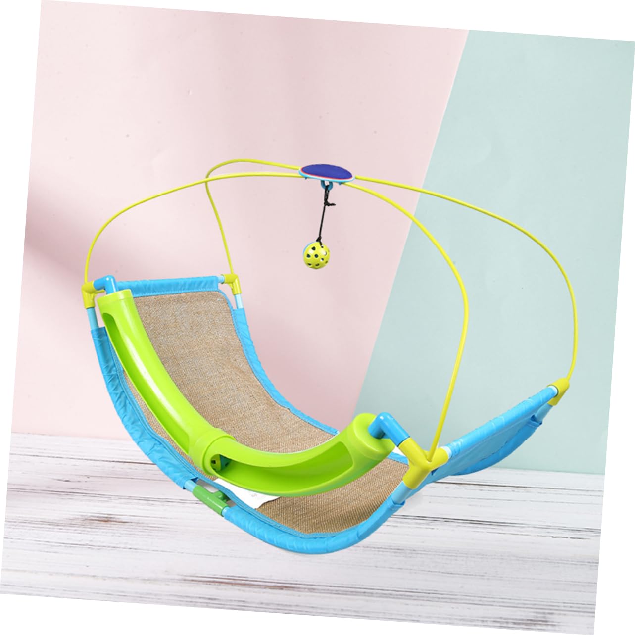 FRCOLOR Hamac pour Cage à Chat avec Boule à Grelot, Support Swing