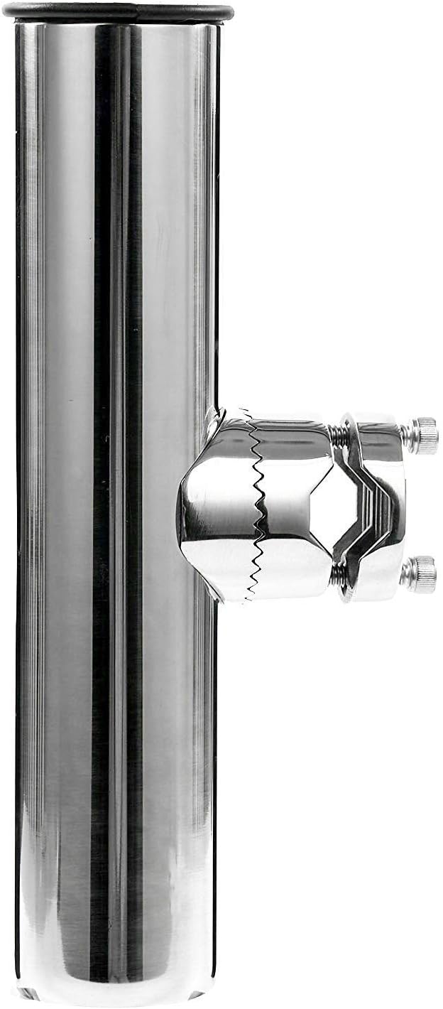 Boat Fishing Rod Holder with Stainless Clamp for Rails 7/8" to 1"