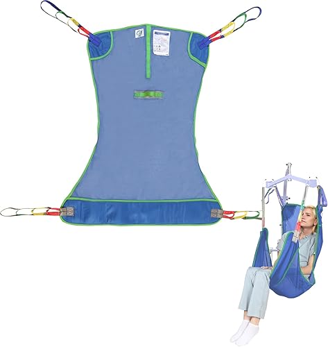 Miniatura 11 de Eslinga universal de elevación de paciente de cuerpo completo, tela de malla para pacientes y ayudas de baño, capacidad de peso de 500 libras