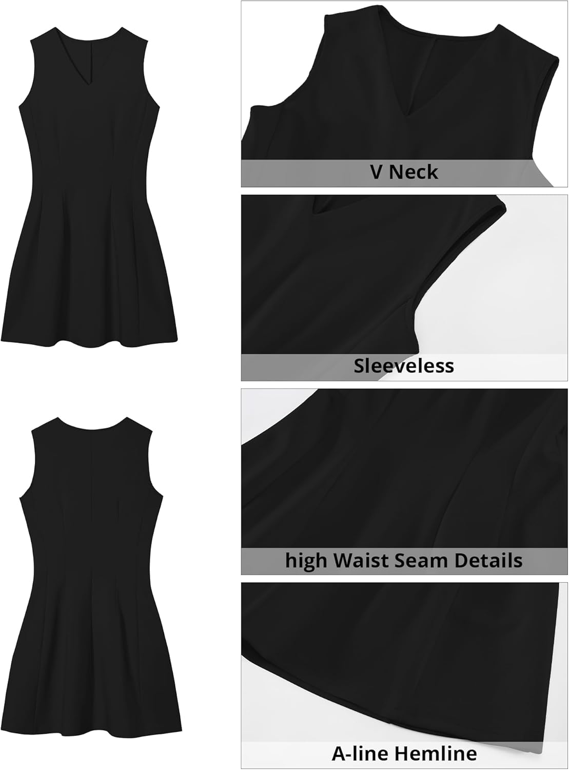 GRAPENT Summer Dresses for Women Elegant Classy Spring A Line Business Casual Work Graduation Cocktail Short Dress 2026